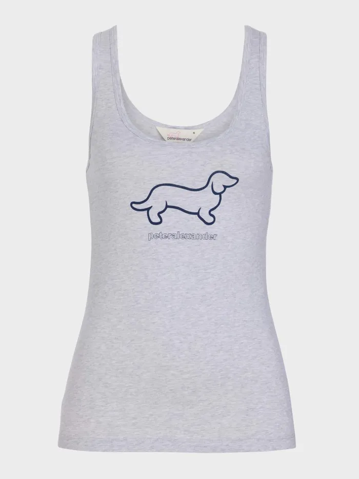 Women PA Penny Tank Grey Marle Peter Alexander Classic Tops