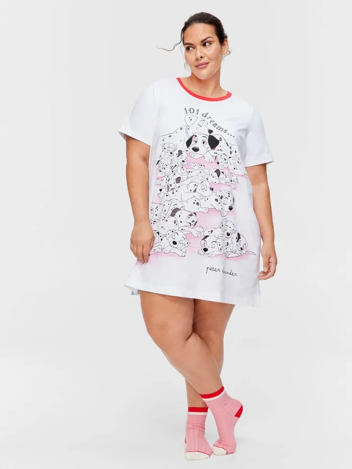 Women PA Plus 101 Dalmatians Sleep Tee White Peter Alexander Nighties