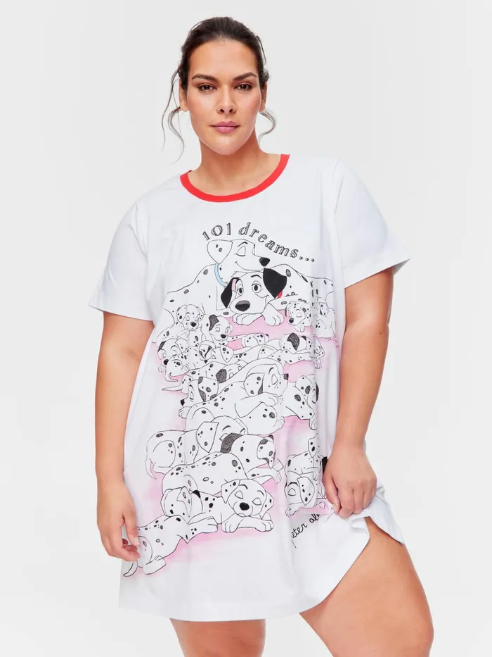 Women PA Plus 101 Dalmatians Sleep Tee White Peter Alexander Nighties