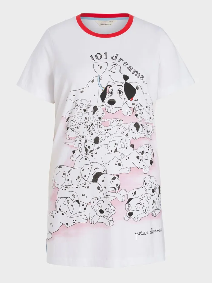 Women PA Plus 101 Dalmatians Sleep Tee White Peter Alexander Nighties