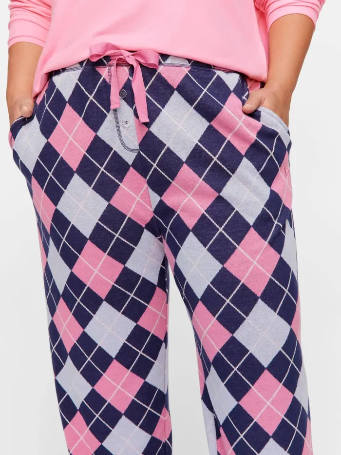 Women PA Plus Argyle Straight Leg Pj Pant Multi Peter Alexander Online Only Styles