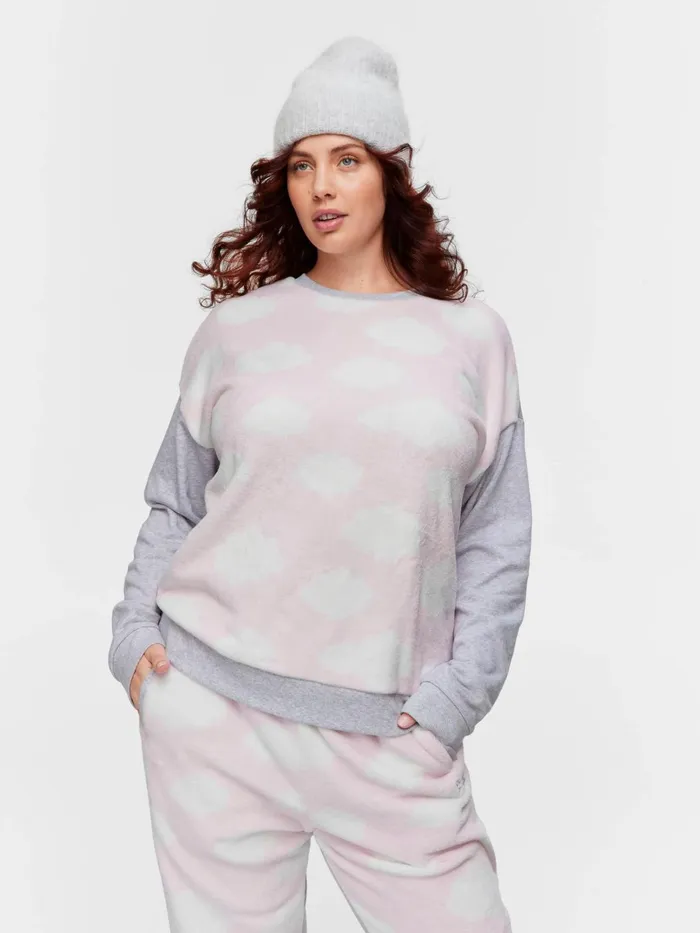 Women PA Plus Cloud Cuddle Fleece Sweater Multi Peter Alexander Online Only Styles