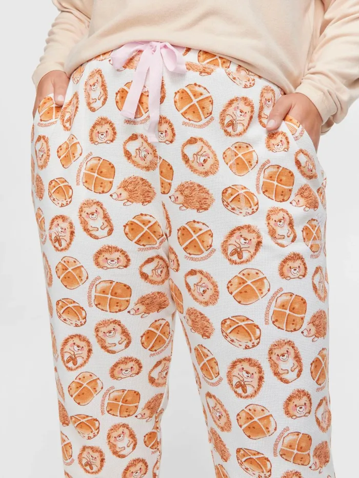 Women PA Plus Cute Buns Waffle Easy Pj Pant Multi Peter Alexander Pants