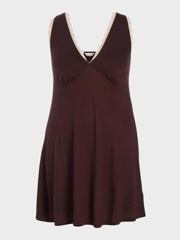 Women PA Plus Espresso Linen Lace Nightie Multi Peter Alexander Nighties