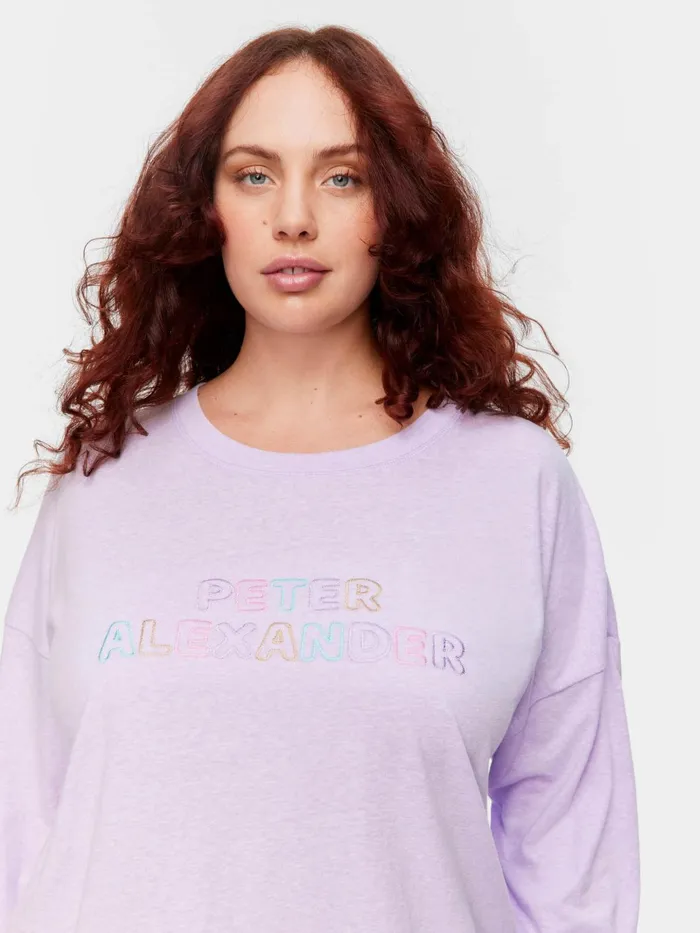 Women PA Plus Lilac Peter Alexander Logo Tee Lilac Peter Alexander Tops