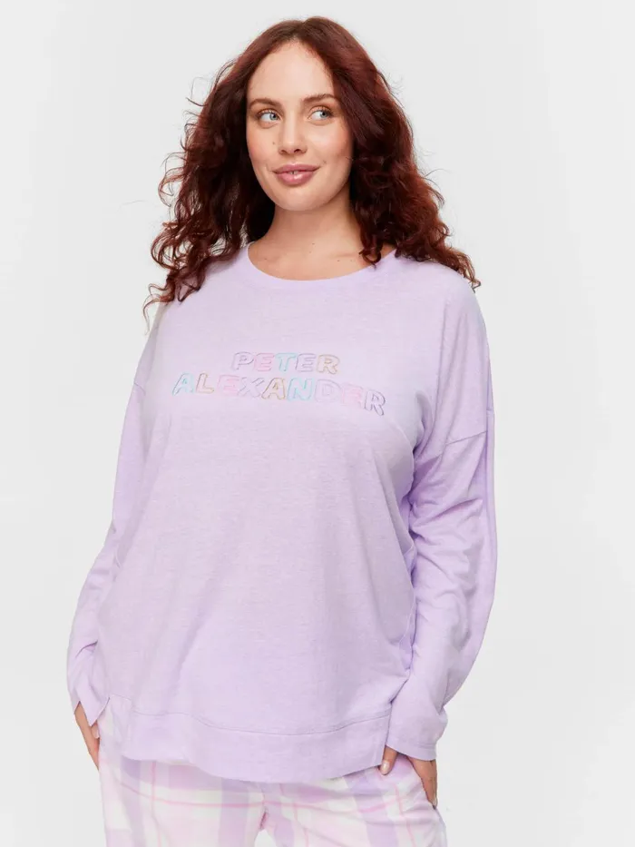 Women PA Plus Lilac Peter Alexander Logo Tee Lilac Peter Alexander Tops