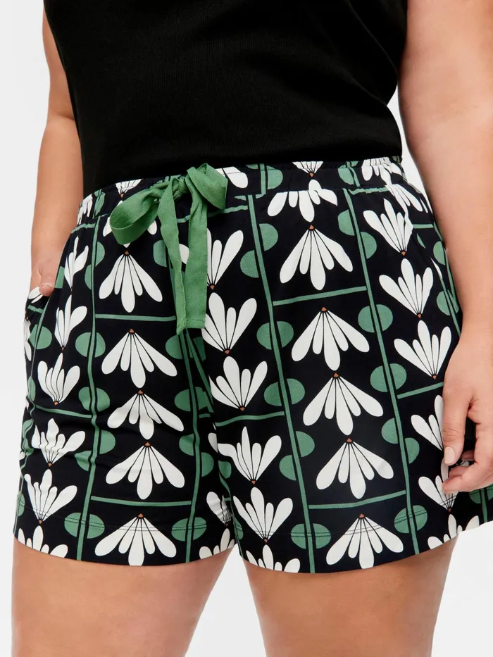 Women PA Plus Lotus Bamboo Blend Mid Short Multi Peter Alexander Shorts