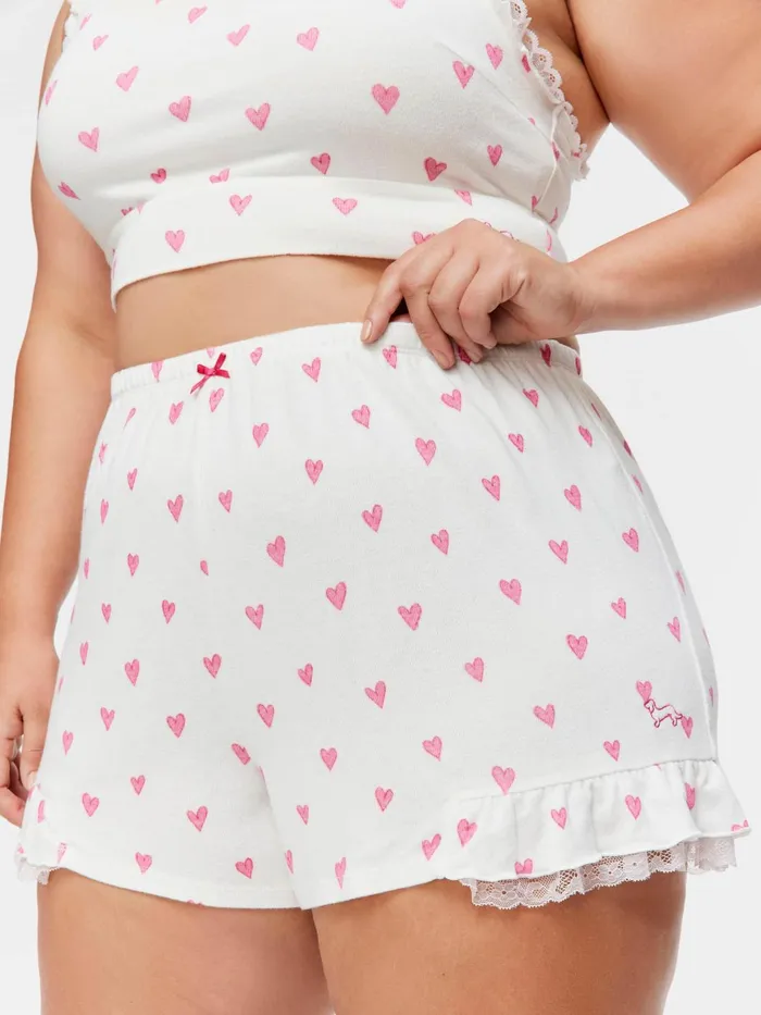 Women PA Plus Love Me Fuzzy Frill Mini Short Multi Peter Alexander Shorts
