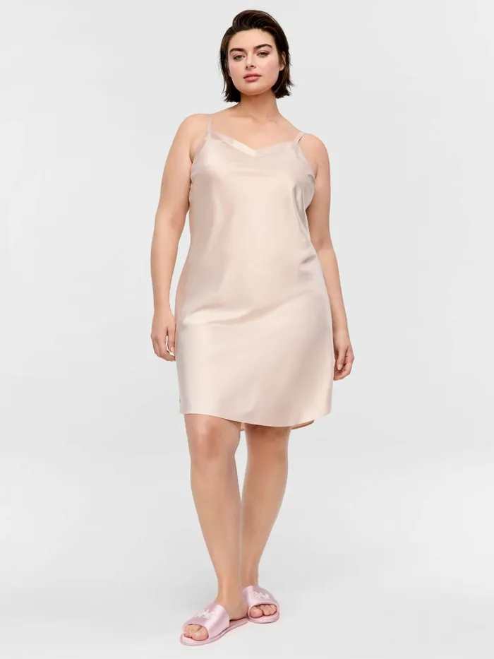 Women PA Plus Nude Satin Slip Nude Peter Alexander Nighties