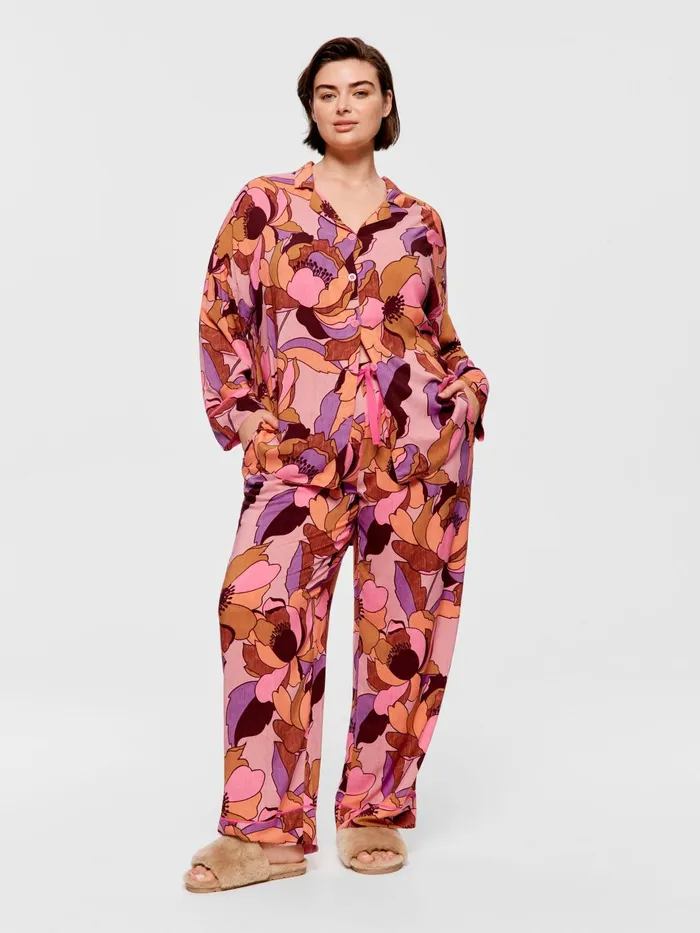 Women PA Plus Retro Peony Long Pj Set Multi Peter Alexander Sets and Onesies