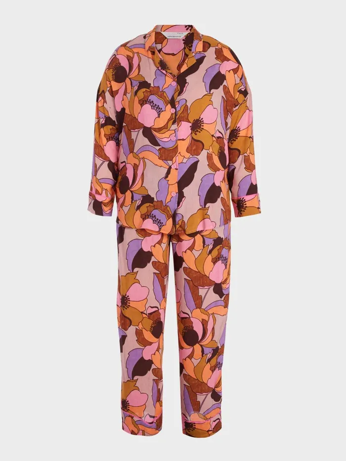 Women PA Plus Retro Peony Long Pj Set Multi Peter Alexander Sets and Onesies