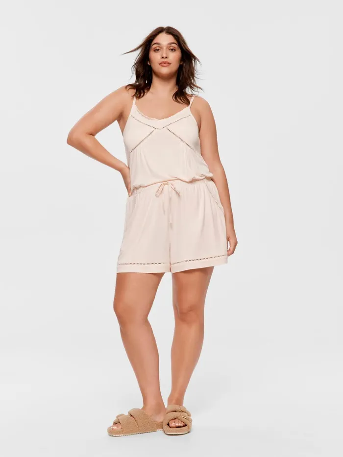 Women PA Plus Soft Pink Bamboo Jersey Long Short Pink Peter Alexander Shorts