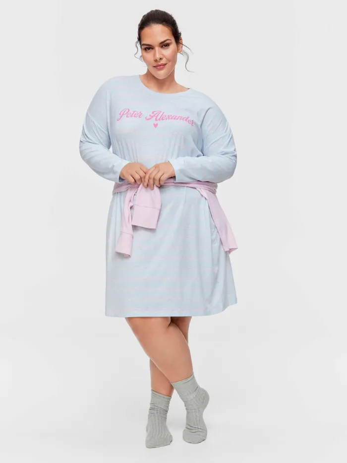 Women PA Plus Stripe Long Sleeve Sleep Tee Multi Peter Alexander Nighties