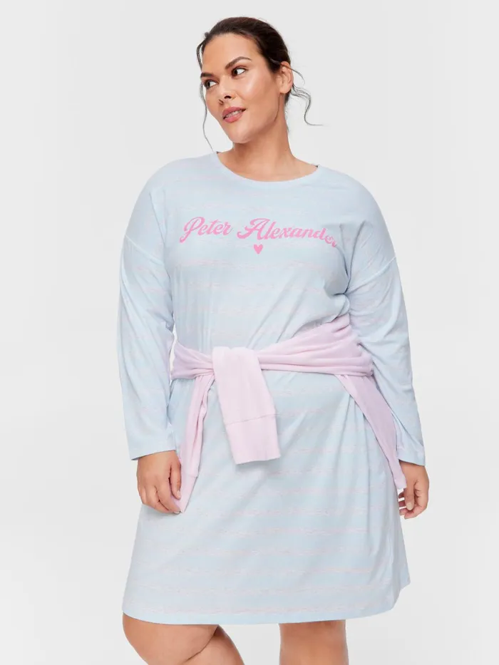 Women PA Plus Stripe Long Sleeve Sleep Tee Multi Peter Alexander Nighties