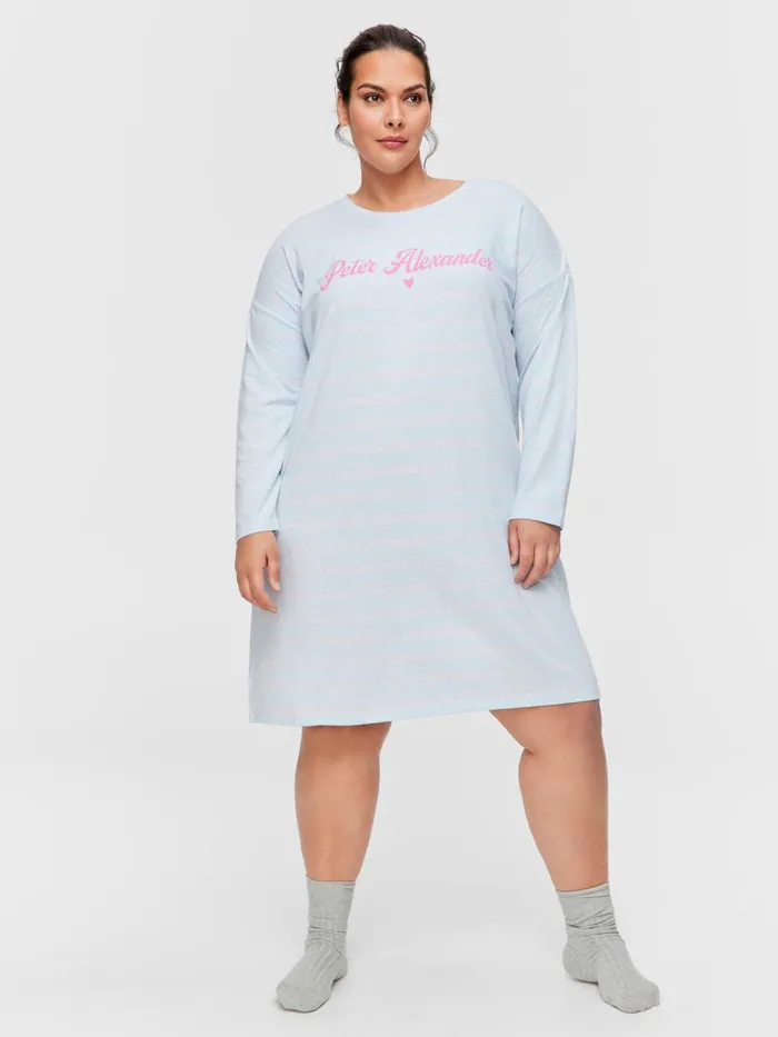Women PA Plus Stripe Long Sleeve Sleep Tee Multi Peter Alexander Nighties