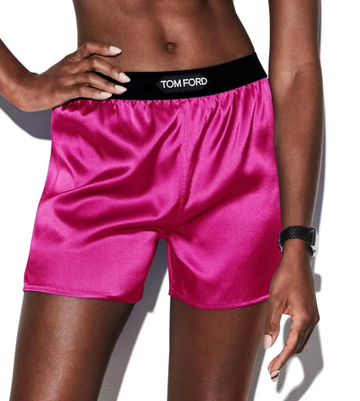Women Pajamas and Robes Tom Ford Stretch Silk Satin Boxer Shorts Hot Pink Women Pajamas and Robes Tom Ford Stretch Silk Satin Boxer Shorts Hot Pink