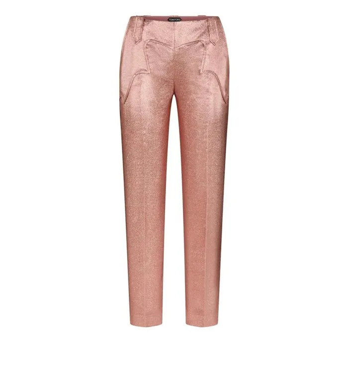 Women Pants and Shorts Tom Ford Iridescent Sable Pants Powder Pink