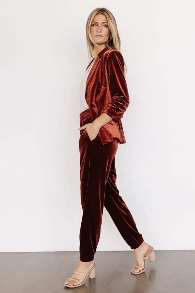 Women Pants Baltic Born Archie Velvet Jogger Pants Cinnamon Women Pants Baltic Born Archie Velvet Jogger Pants Cinnamon