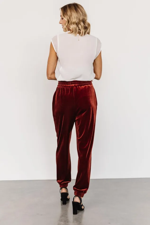 Women Pants Baltic Born Archie Velvet Jogger Pants Cinnamon Women Pants Baltic Born Archie Velvet Jogger Pants Cinnamon