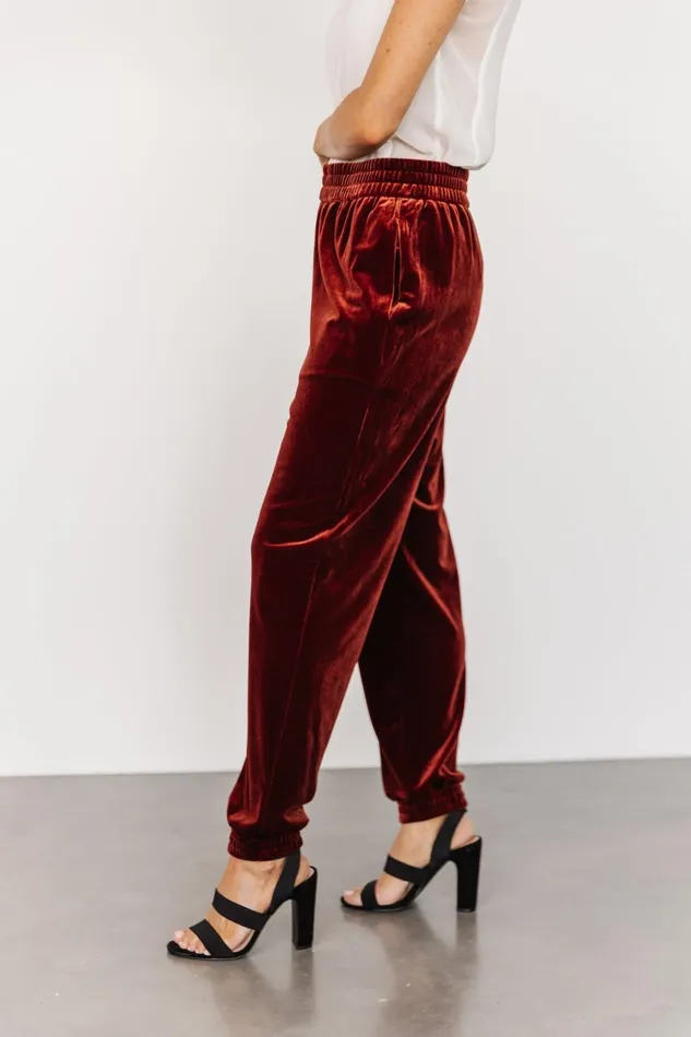 Women Pants Baltic Born Archie Velvet Jogger Pants Cinnamon Women Pants Baltic Born Archie Velvet Jogger Pants Cinnamon