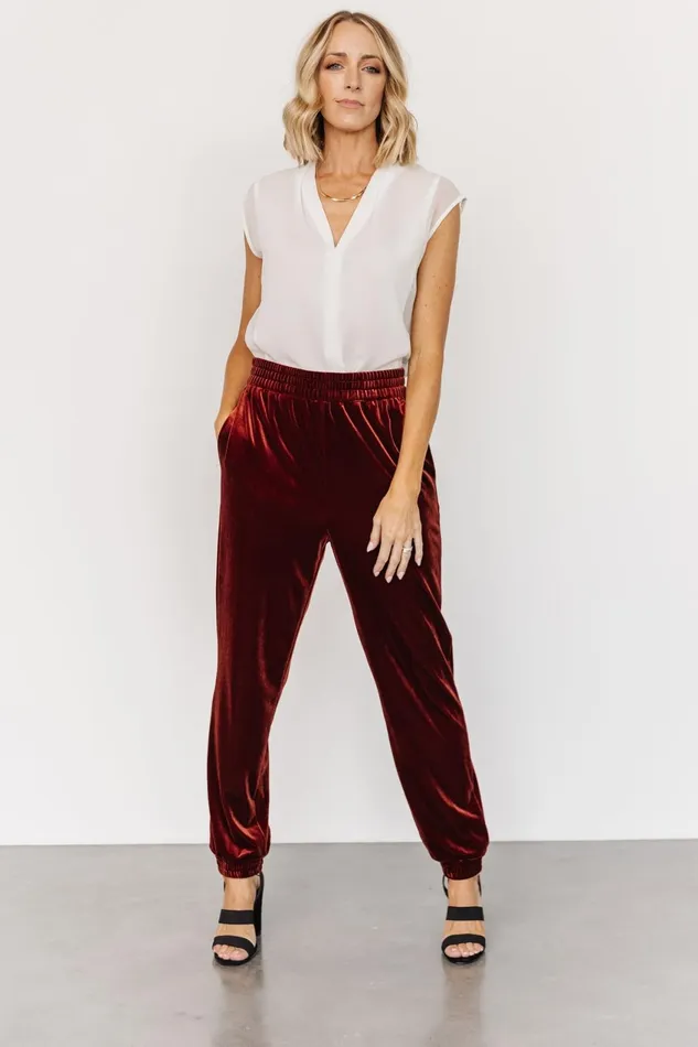 Women Pants Baltic Born Archie Velvet Jogger Pants Cinnamon Women Pants Baltic Born Archie Velvet Jogger Pants Cinnamon
