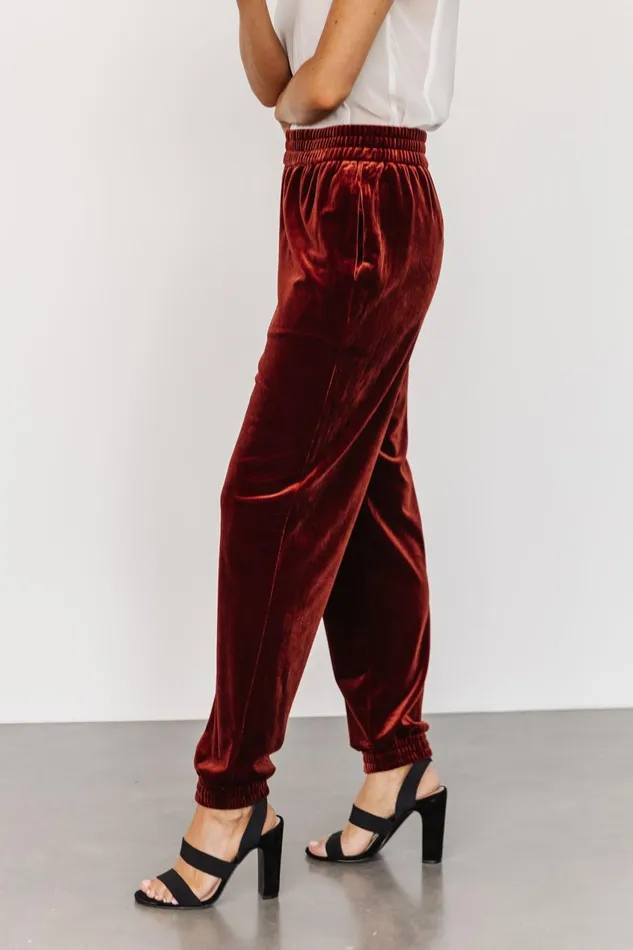 Women Pants Baltic Born Archie Velvet Jogger Pants Cinnamon Women Pants Baltic Born Archie Velvet Jogger Pants Cinnamon