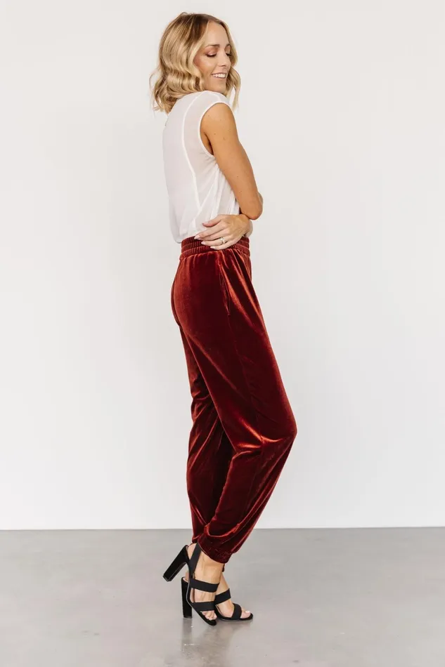 Women Pants Baltic Born Archie Velvet Jogger Pants Cinnamon Women Pants Baltic Born Archie Velvet Jogger Pants Cinnamon