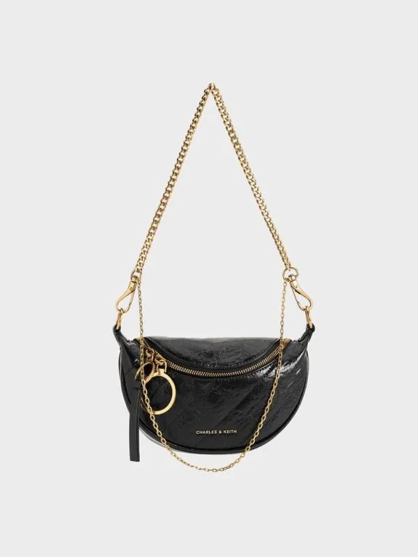 Women Philomena HalfMoon Crossbody Bag 8211 Black CHARLES and KEITH Crossbody Bags Women Philomena HalfMoon Crossbody Bag 8211 Black CHARLES and KEITH Crossbody Bags