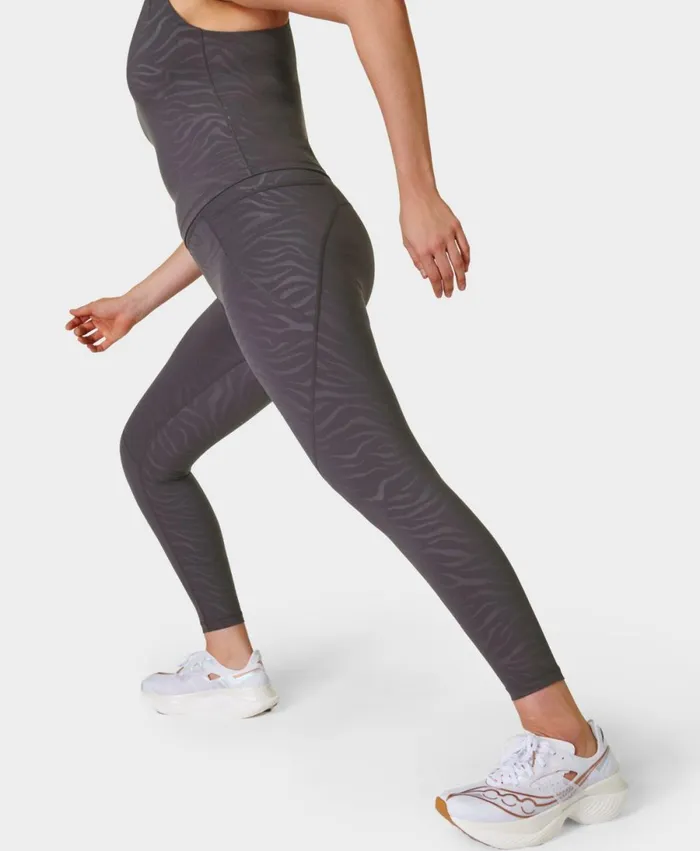 Women Power 78 Embossed Gym Leggings Urban Grey Tiger Emboss Print Sweaty Betty Pocketed Women Power 78 Embossed Gym Leggings Urban Grey Tiger Emboss Print Sweaty Betty Pocketed