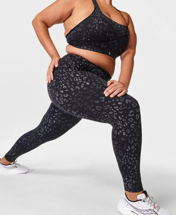 Women Power Reflective 78 Gym Leggings Black Reflective Leopard Print Sweaty Betty Pocketed Women Power Reflective 78 Gym Leggings Black Reflective Leopard Print Sweaty Betty Pocketed