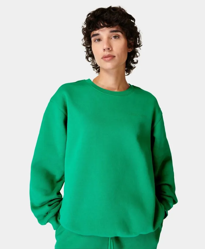 Women Powerhouse Sweatshirt Vivid Green Sweaty Betty Jumpers Hoodies