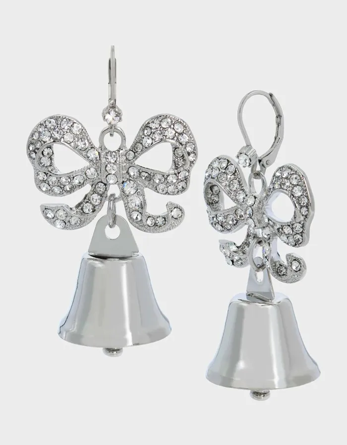 Women PRENUP BELL EARRINGS CRYSTAL Betsey Johnson