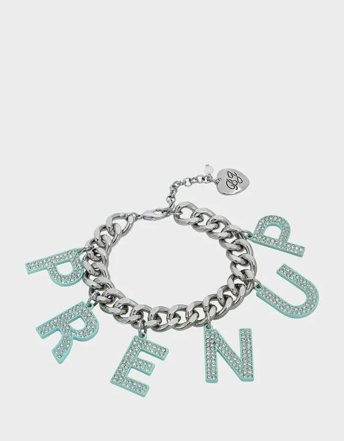 Women PRENUP CHARM BRACELET CRYSTAL Betsey Johnson