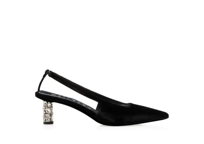 Women Pumps Tom Ford Bejeweled Velvet Slingback Black
