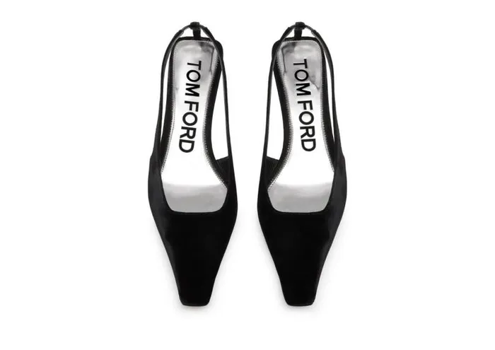 Women Pumps Tom Ford Bejeweled Velvet Slingback Black Women Pumps Tom Ford Bejeweled Velvet Slingback Black