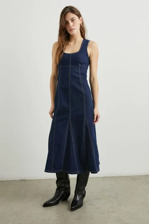 Women Rails Denim Minna Dress Rinse Indigo