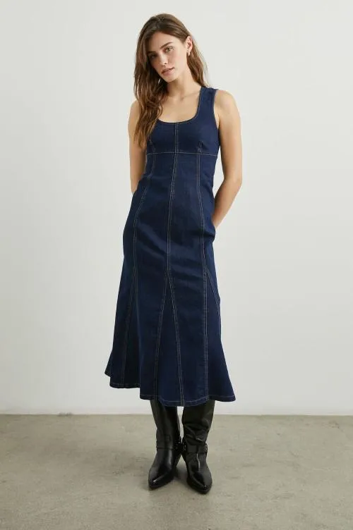 Women Rails Denim Minna Dress Rinse Indigo Women Rails Denim Minna Dress Rinse Indigo