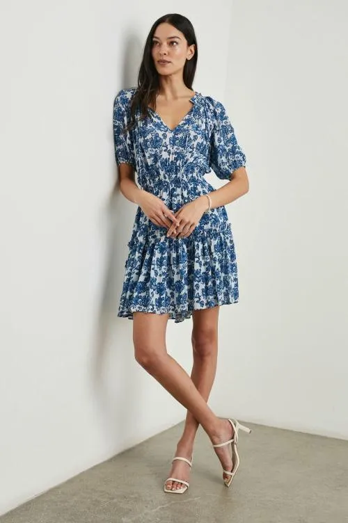 Women Rails Dresses and Rompers Fiorella Dress Chambray Floral Women Rails Dresses and Rompers Fiorella Dress Chambray Floral