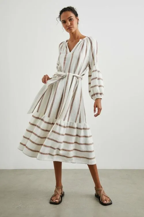 Women Rails Dresses and Rompers Vittoria Dress Coconut Stripe Women Rails Dresses and Rompers Vittoria Dress Coconut Stripe