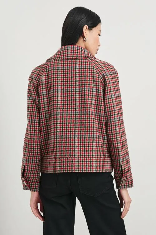 Women Rails Jackets and Coats Cheyenne Jacket Crimson Mini Check