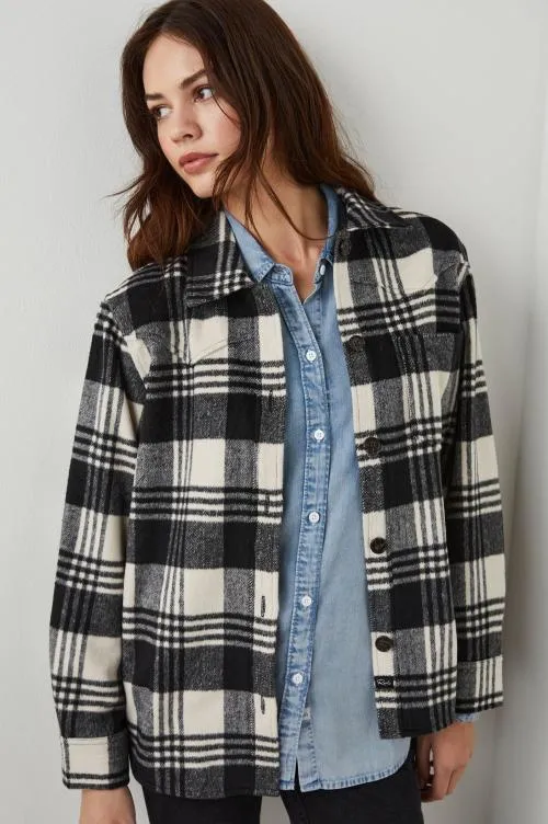 Women Rails Jackets and Coats Tripp Shirt Jacket Oyster Black