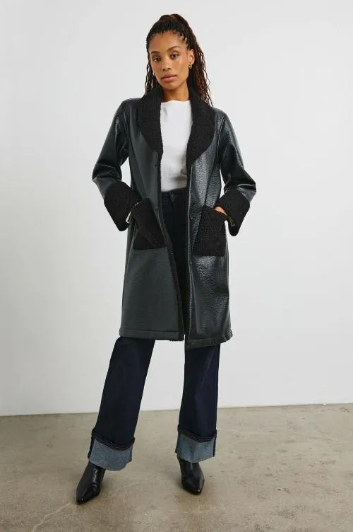 Women Rails Jackets and Coats Zodiac Jacket Black Shearling