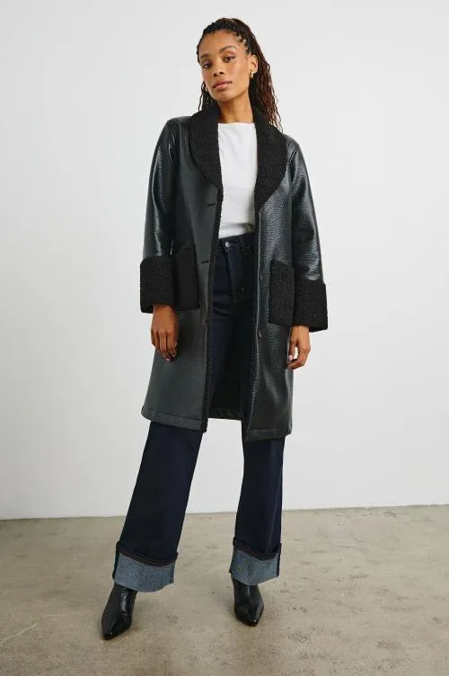 Women Rails Jackets and Coats Zodiac Jacket Black Shearling