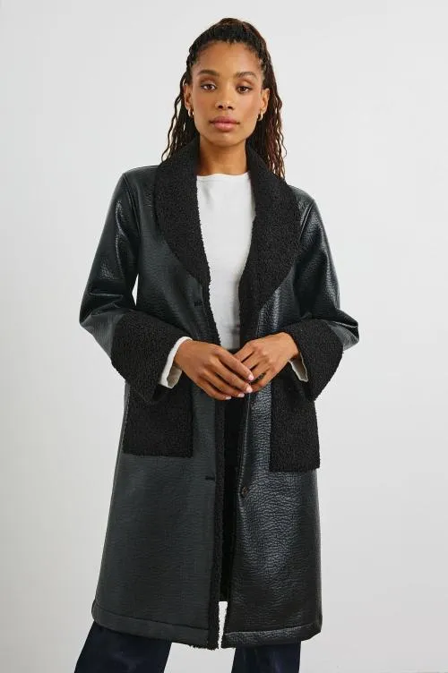 Women Rails Jackets and Coats Zodiac Jacket Black Shearling