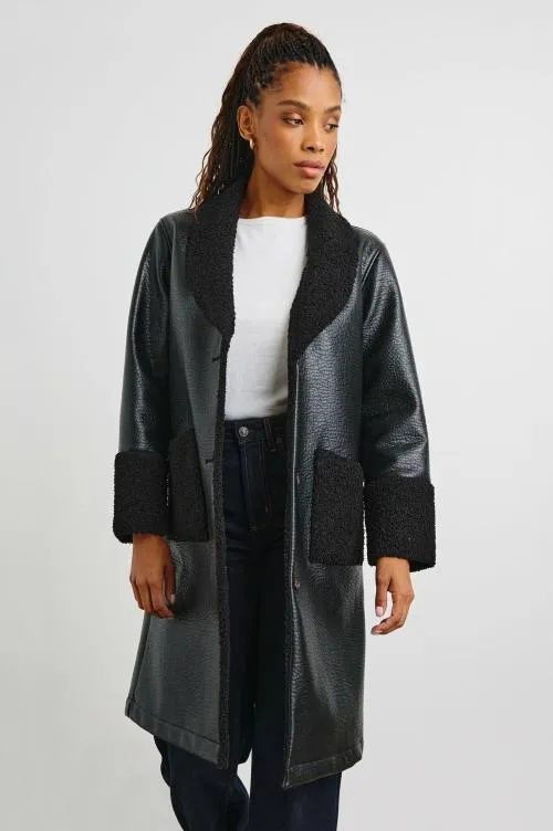 Women Rails Jackets and Coats Zodiac Jacket Black Shearling