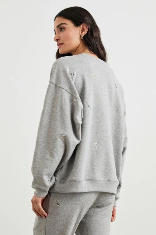 Women Rails Sleepwear and Lounge The Varsity Sweatshirt Champagne Embroidery Women Rails Sleepwear and Lounge The Varsity Sweatshirt Champagne Embroidery