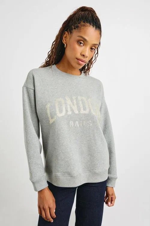 Women Rails Sleepwear and Lounge The Varsity Sweatshirt London Glitter