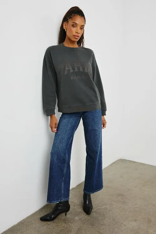 Women Rails Sleepwear and Lounge The Varsity Sweatshirt Paris Glitter Women Rails Sleepwear and Lounge The Varsity Sweatshirt Paris Glitter