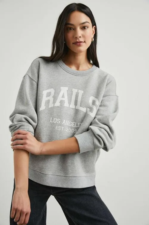 Women Rails Sweaters Anniversary Sweatshirt Heather Grey Women Rails Sweaters Anniversary Sweatshirt Heather Grey
