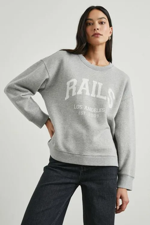 Women Rails Sweaters Anniversary Sweatshirt Heather Grey Women Rails Sweaters Anniversary Sweatshirt Heather Grey